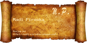 Madl Piroska névjegykártya
